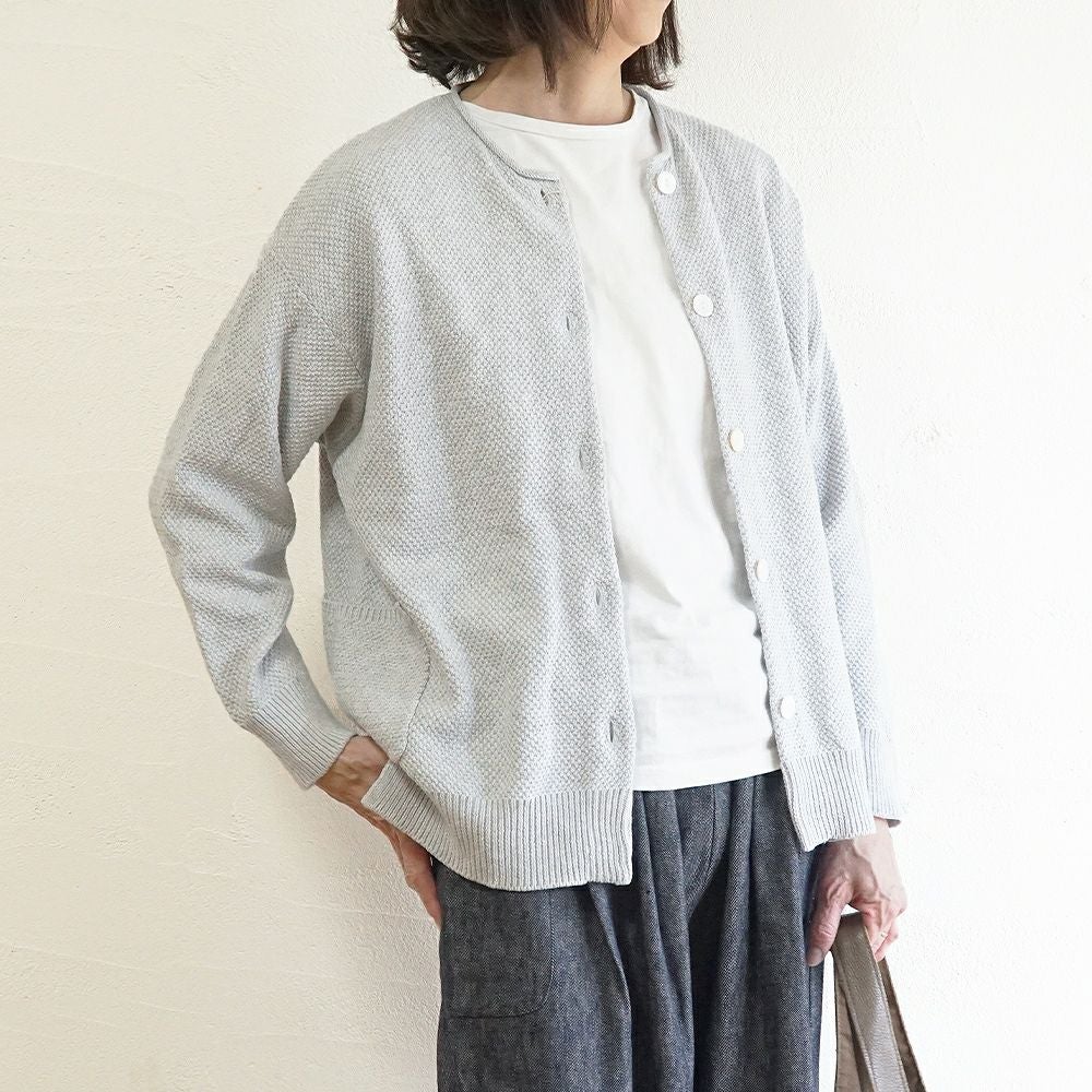 Branch m‘.,ブランチエム,ナチュラル,30代,40代,50代,60代,コットン,ゆったり, ニット,コットンニット,綿,綿ニット,ニットカーディガン,カーディガン,