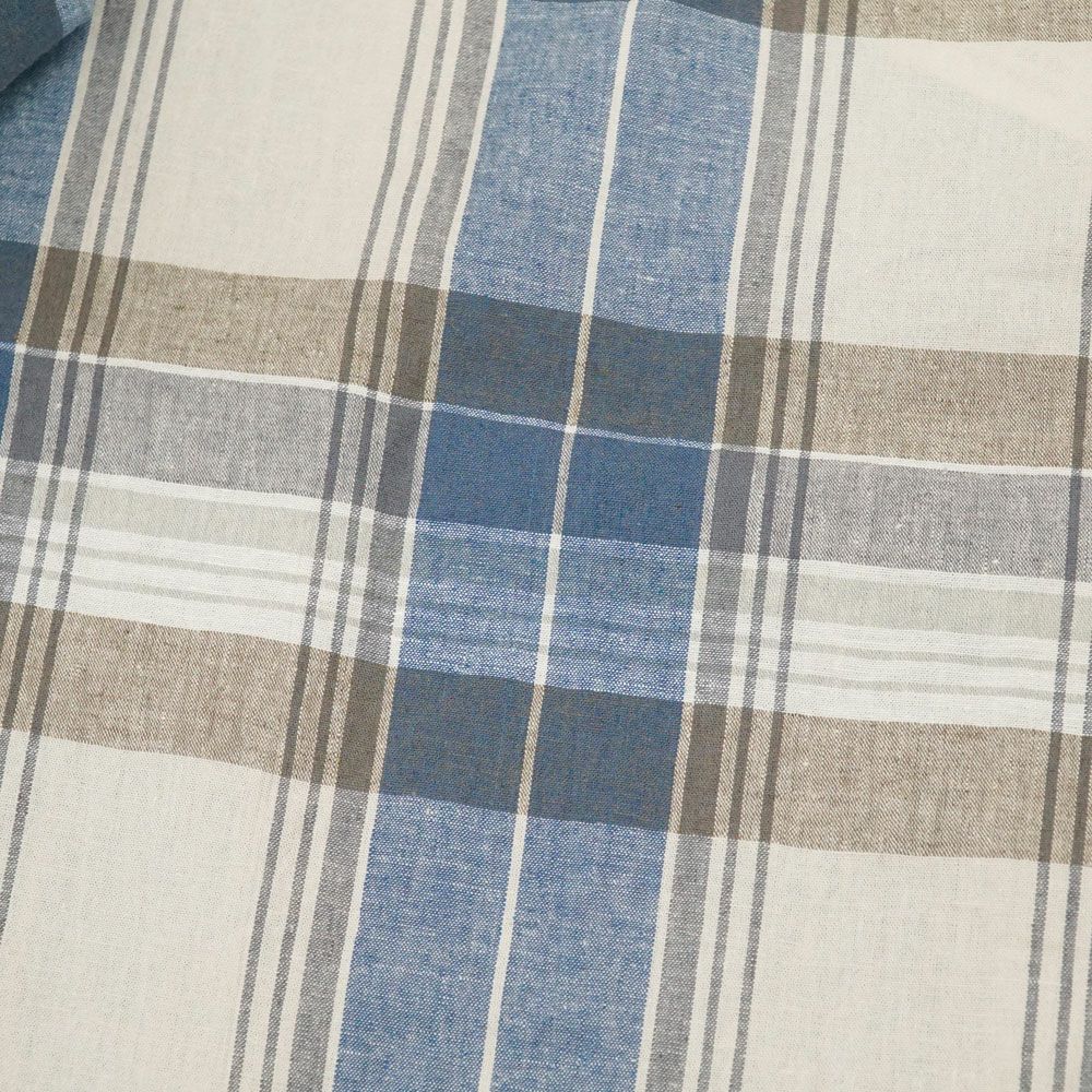 Branch m‘.,ブランチエム,ナチュラル,30代,40代,50代,60代,コットン,ゆったり,コットンリネン,blouse,ブラウス,チェック,チェック柄,チェックブラウス,ギャザーブラウス,コットンリネンブラウス