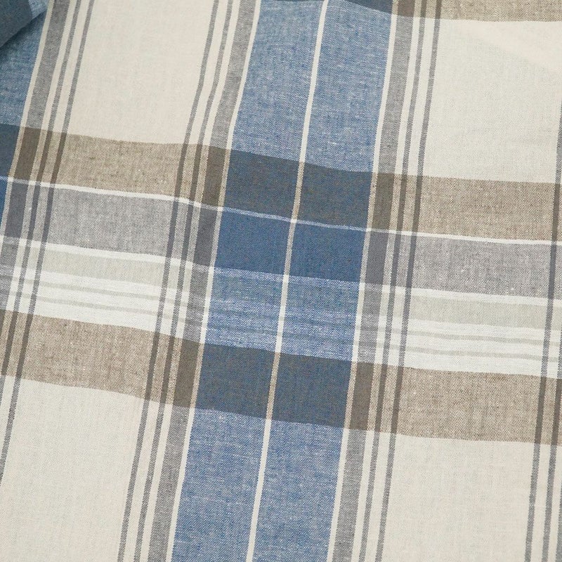 Branch m‘.,ブランチエム,ナチュラル,30代,40代,50代,60代,コットン,ゆったり,コットンリネン,blouse,ブラウス,チェック,チェック柄,チェックブラウス,ギャザーブラウス,コットンリネンブラウス