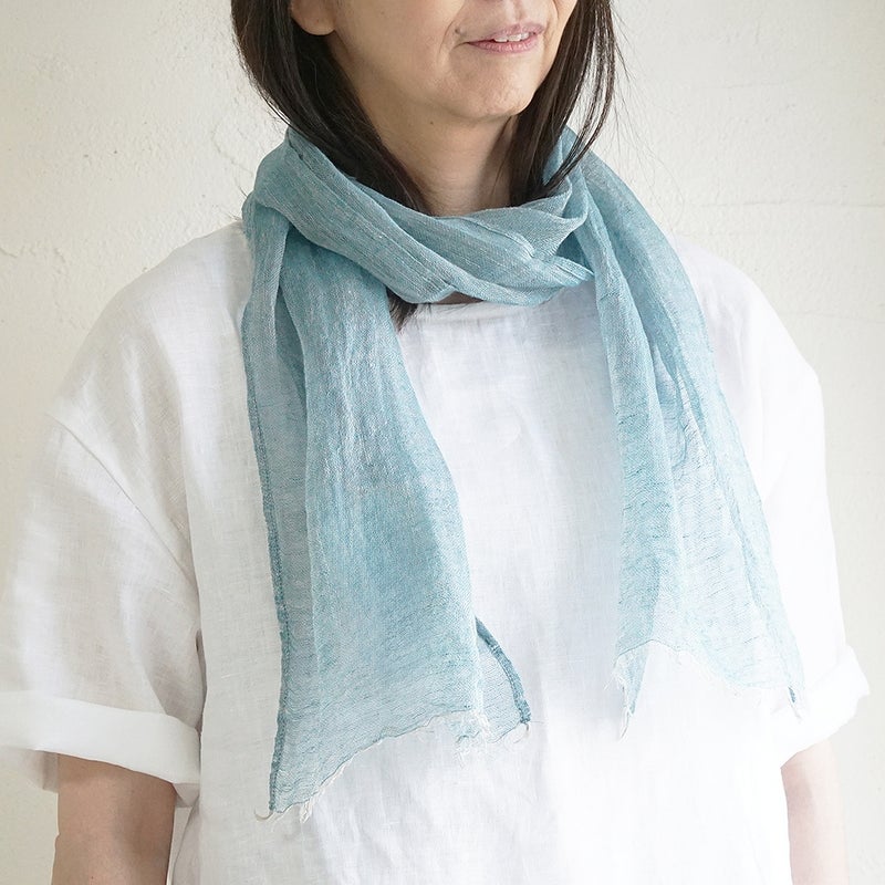 Branch m‘.,ブランチエム,ナチュラル,30代,40代,50代,60代,リネン,ゆったり,ストール,マフラー,リネンストール,ミニストール,ガーゼストール,紫外線対策
