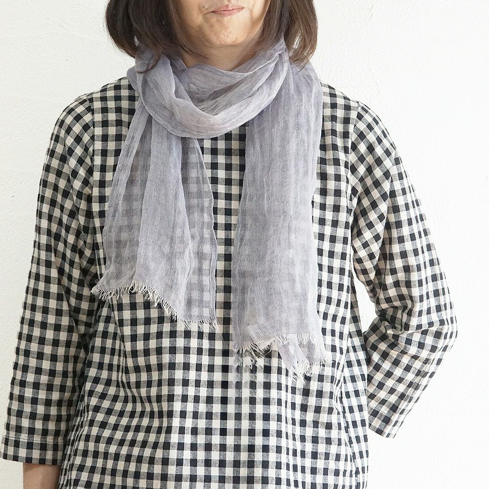 Branch m‘.,ブランチエム,ナチュラル,30代,40代,50代,60代,リネン,ゆったり,ストール,マフラー,リネンストール,ミニストール,ガーゼストール,紫外線対策