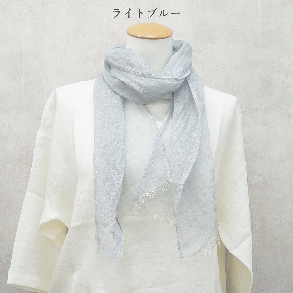 Branch m‘.,ブランチエム,ナチュラル,30代,40代,50代,60代,リネン,ゆったり,ストール,マフラー,リネンストール,ミニストール,ガーゼストール,紫外線対策