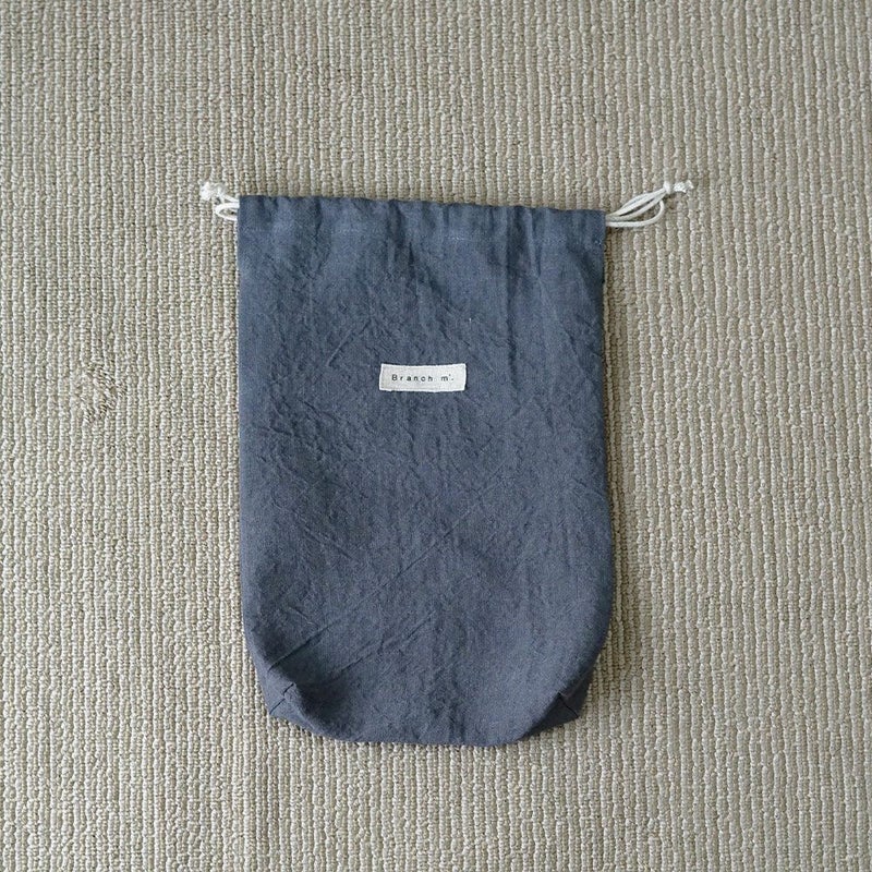 Branch m‘.,ブランチエム,ナチュラル,30代,40代,50代,60代,リネン,ゆったり,巾着,travel,トラベル,トラベルグッズ,仕分け,リネン巾着