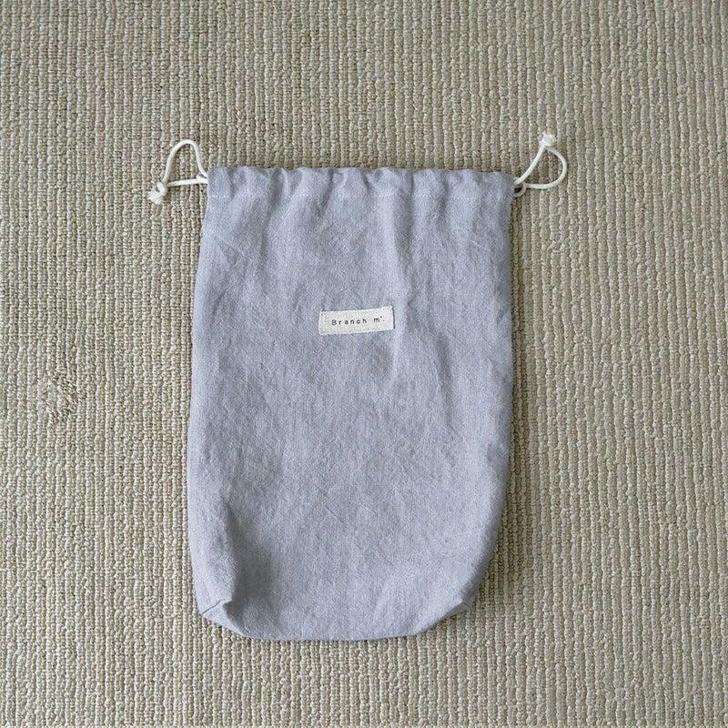 Branch m‘.,ブランチエム,ナチュラル,30代,40代,50代,60代,リネン,ゆったり,巾着,travel,トラベル,トラベルグッズ,仕分け,リネン巾着