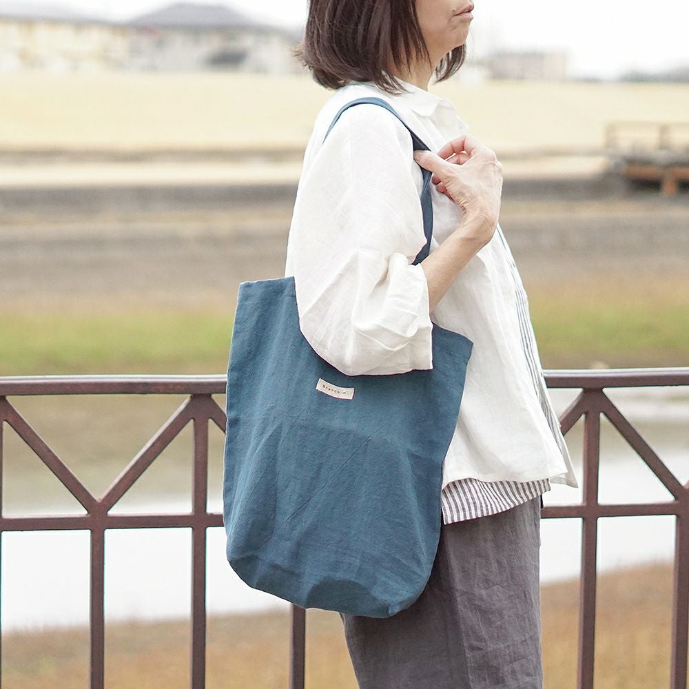 BR9007】 リネン・トートバッグ | ブランチエム│50代からの女性に向け