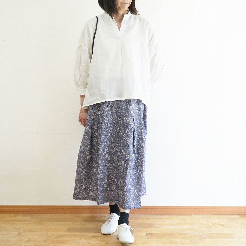 Branch m‘.,ブランチエム,ナチュラル,30代,40代,50代,60代,リネン,ゆったり,ブラウス,リネンブラウス,スキッパーブラウス,スキッパー 