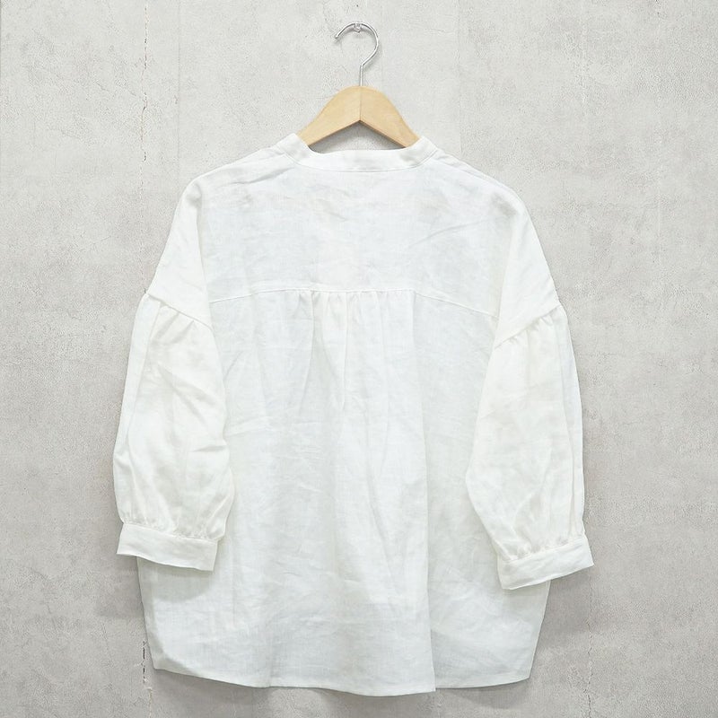 Branch m‘.,ブランチエム,ナチュラル,30代,40代,50代,60代,リネン,ゆったり,ブラウス,リネンブラウス,スキッパーブラウス,スキッパー 