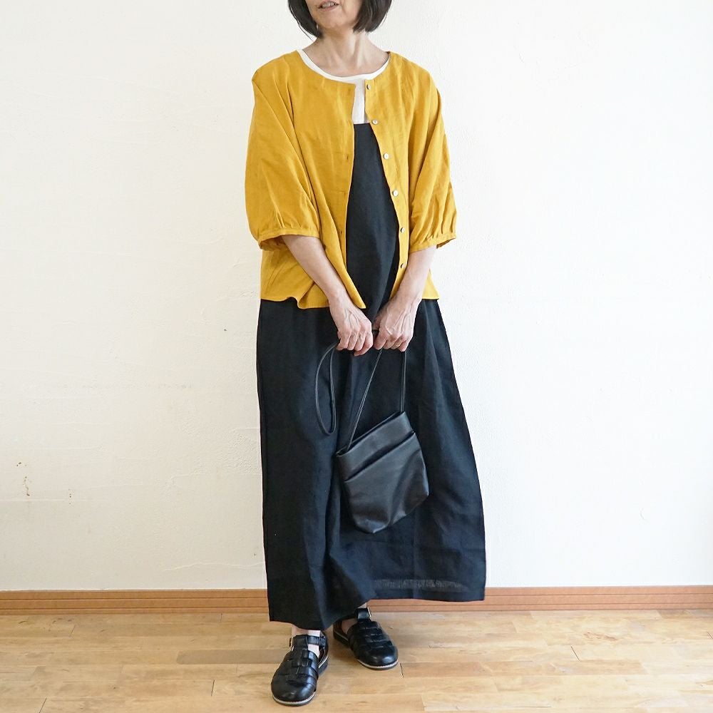 Branch m‘.,ブランチエム,ナチュラル,30代,40代,50代,60代,リネン,ゆったり,ブラウス,リネンブラウス,ドルマンブラウス,ドルマン,ドルマンシルエット,クルーネック,クルーネックブラウス,羽織, 