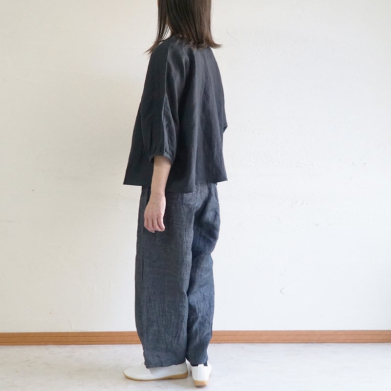 Branch m‘.,ブランチエム,ナチュラル,30代,40代,50代,60代,リネン,ゆったり,ブラウス,リネンブラウス,ドルマンブラウス,ドルマン,ドルマンシルエット,クルーネック,クルーネックブラウス,羽織, 