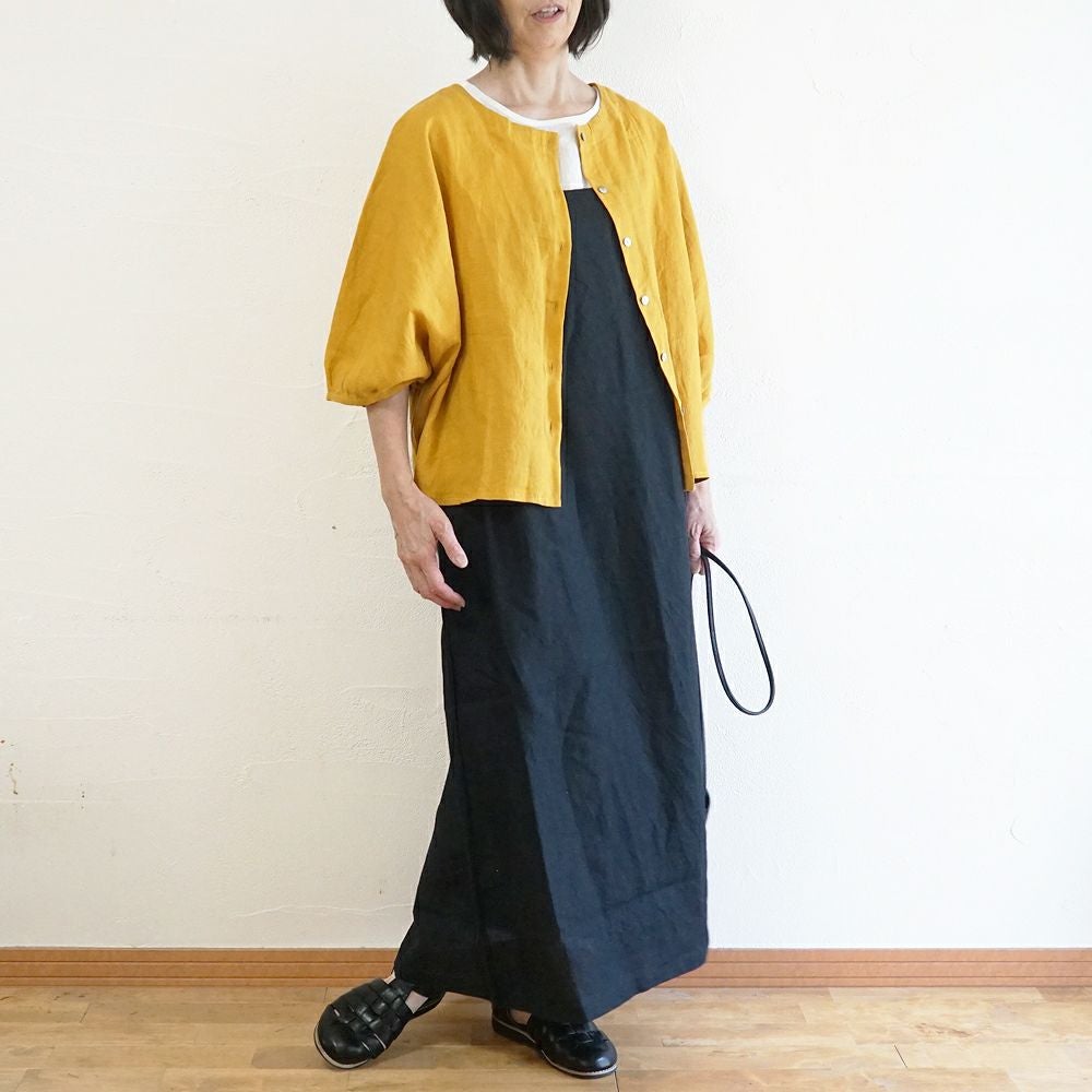 Branch m‘.,ブランチエム,ナチュラル,30代,40代,50代,60代,リネン,ゆったり,ブラウス,リネンブラウス,ドルマンブラウス,ドルマン,ドルマンシルエット,クルーネック,クルーネックブラウス,羽織, 