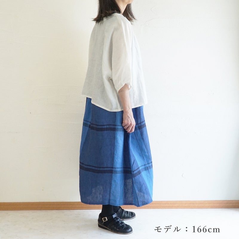 Branch m‘.,ブランチエム,ナチュラル,30代,40代,50代,60代,リネン,ゆったり,ブラウス,リネンブラウス,ドルマンブラウス,ドルマン,ドルマンシルエット,クルーネック,クルーネックブラウス,羽織, 