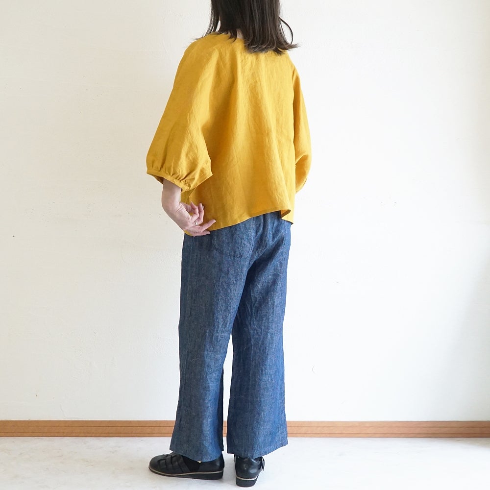 Branch m‘.,ブランチエム,ナチュラル,30代,40代,50代,60代,リネン,ゆったり,ブラウス,リネンブラウス,ドルマンブラウス,ドルマン,ドルマンシルエット,クルーネック,クルーネックブラウス,羽織, 