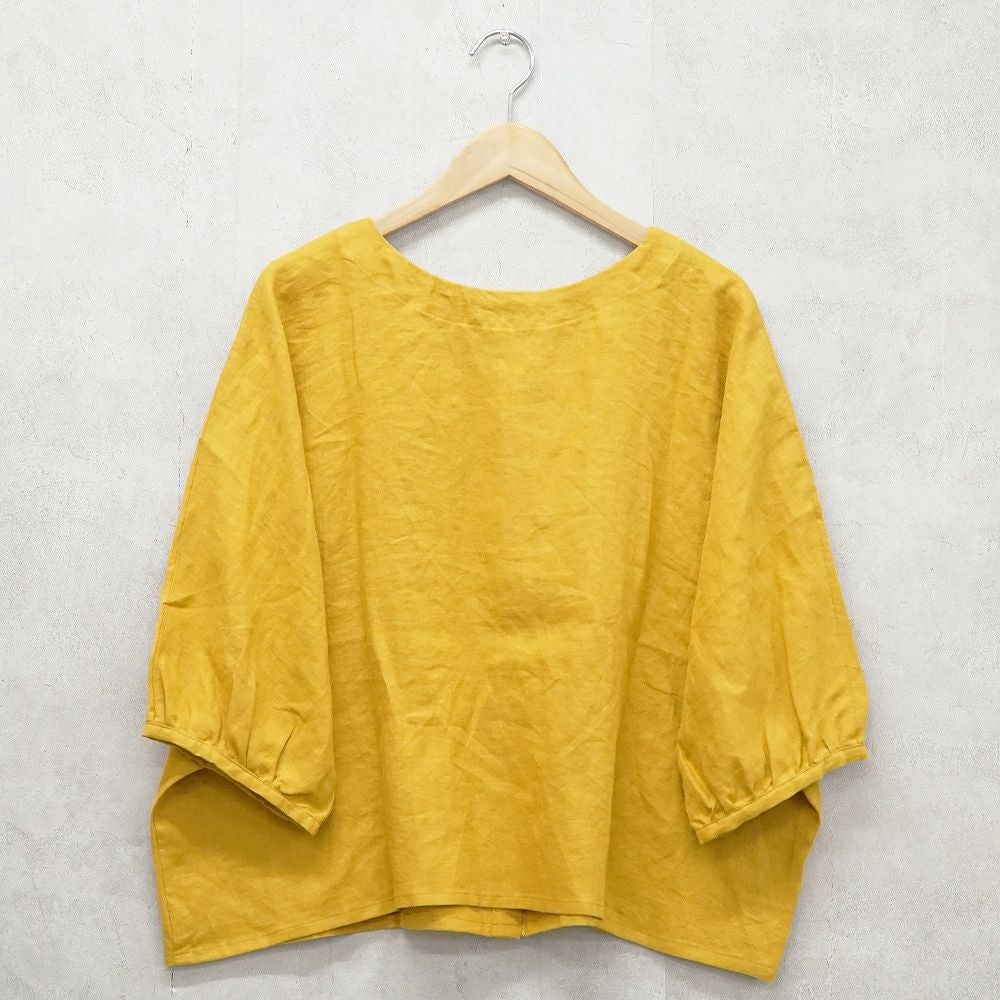 Branch m‘.,ブランチエム,ナチュラル,30代,40代,50代,60代,リネン,ゆったり,ブラウス,リネンブラウス,ドルマンブラウス,ドルマン,ドルマンシルエット,クルーネック,クルーネックブラウス,羽織, 