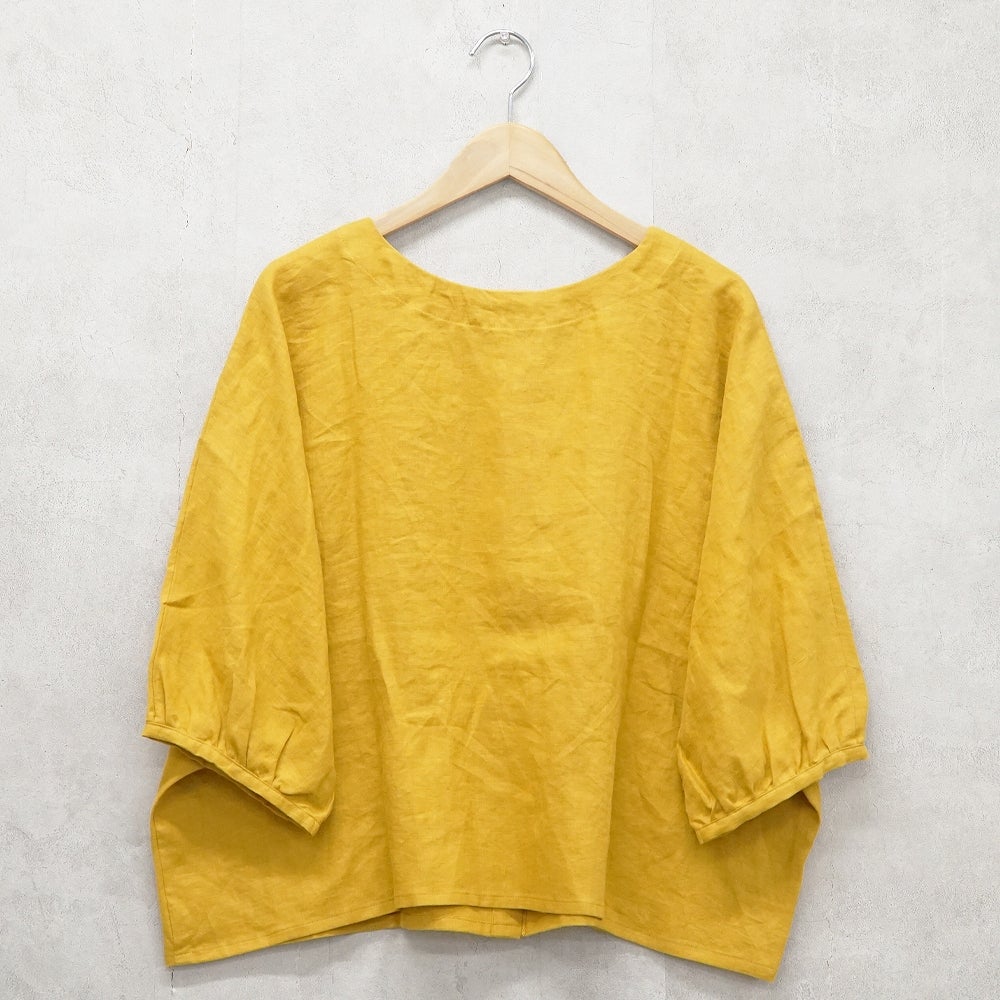 Branch m‘.,ブランチエム,ナチュラル,30代,40代,50代,60代,リネン,ゆったり,ブラウス,リネンブラウス,ドルマンブラウス,ドルマン,ドルマンシルエット,クルーネック,クルーネックブラウス,羽織, 