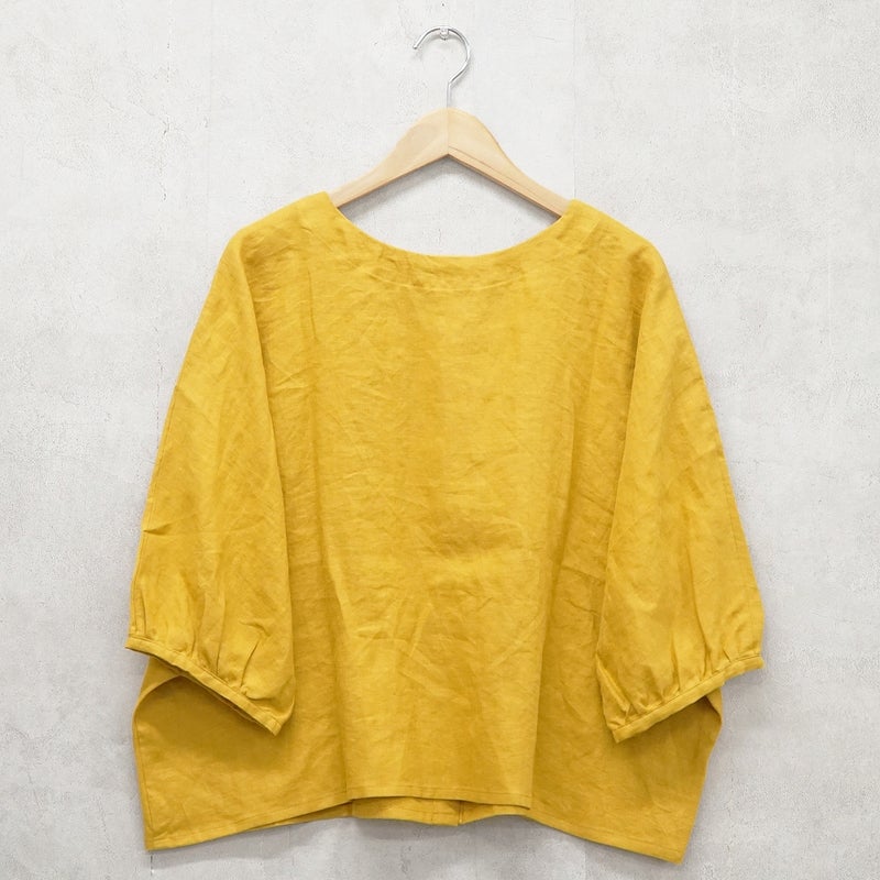 Branch m‘.,ブランチエム,ナチュラル,30代,40代,50代,60代,リネン,ゆったり,ブラウス,リネンブラウス,ドルマンブラウス,ドルマン,ドルマンシルエット,クルーネック,クルーネックブラウス,羽織, 