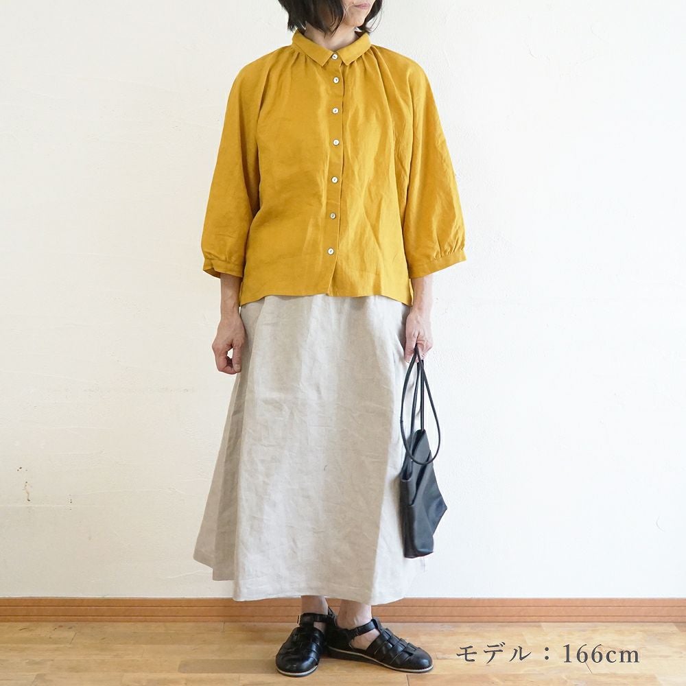 Branch m‘.,ブランチエム,ナチュラル,30代,40代,50代,60代,リネン,ゆったり,ブラウス,リネンブラウス,ドルマンブラウス,ドルマン,ドルマンシルエット,羽織, 