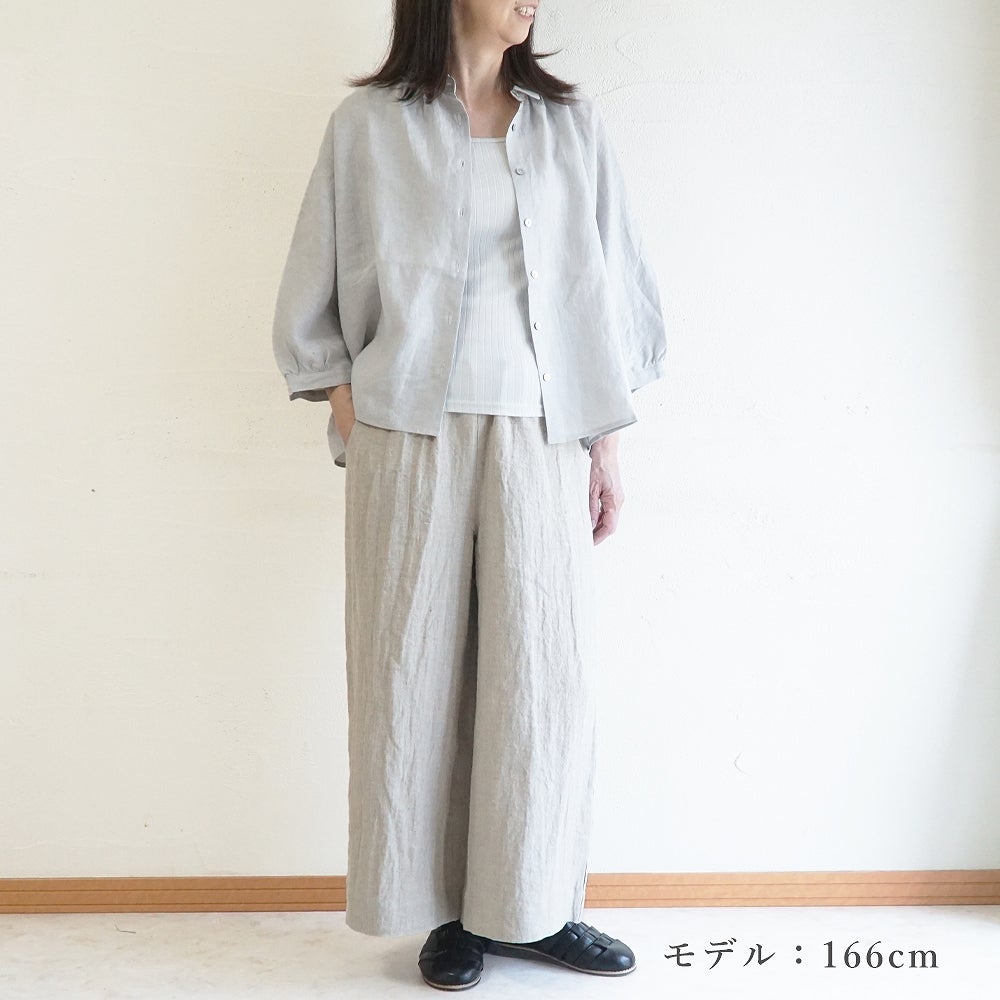 Branch m‘.,ブランチエム,ナチュラル,30代,40代,50代,60代,リネン,ゆったり,ブラウス,リネンブラウス,ドルマンブラウス,ドルマン,ドルマンシルエット,羽織, 