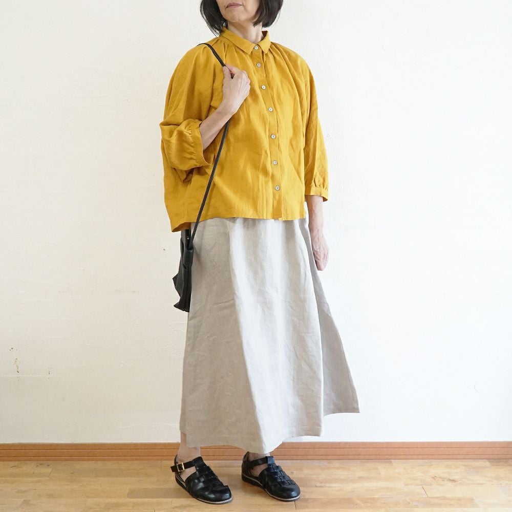 Branch m‘.,ブランチエム,ナチュラル,30代,40代,50代,60代,リネン,ゆったり,ブラウス,リネンブラウス,ドルマンブラウス,ドルマン,ドルマンシルエット,羽織, 