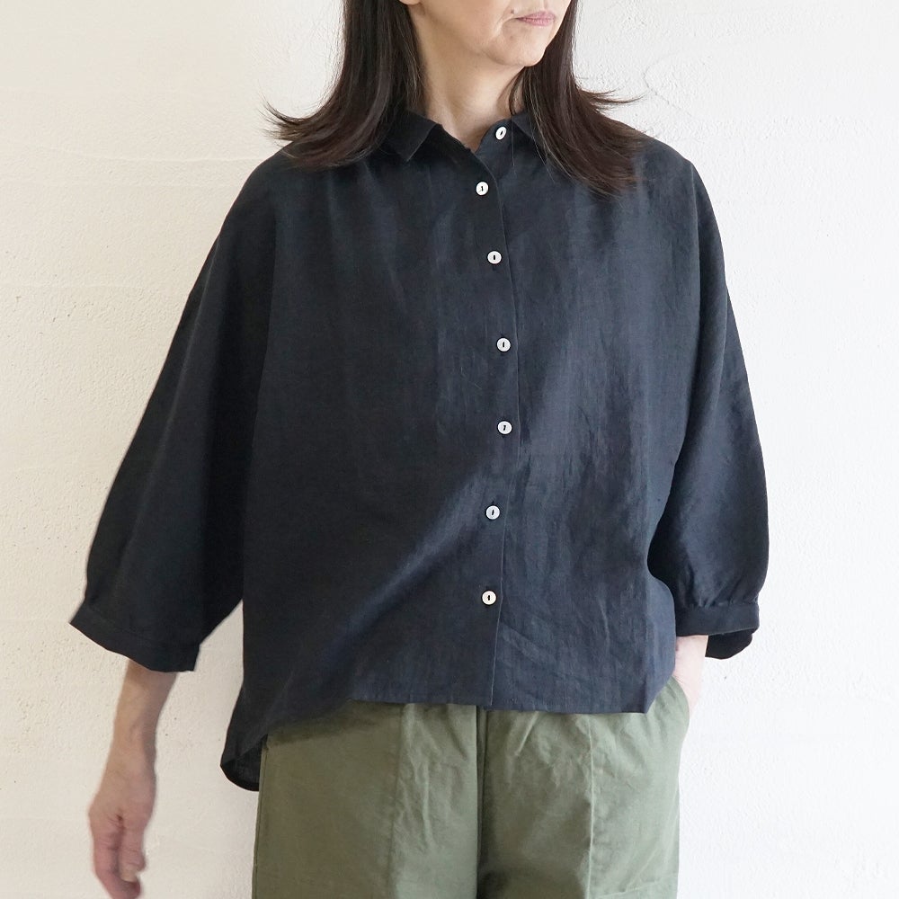 Branch m‘.,ブランチエム,ナチュラル,30代,40代,50代,60代,リネン,ゆったり,ブラウス,リネンブラウス,ドルマンブラウス,ドルマン,ドルマンシルエット,羽織, 