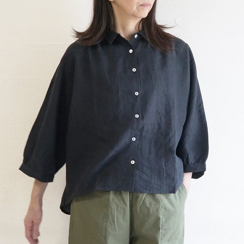 Branch m‘.,ブランチエム,ナチュラル,30代,40代,50代,60代,リネン,ゆったり,ブラウス,リネンブラウス,ドルマンブラウス,ドルマン,ドルマンシルエット,羽織, 