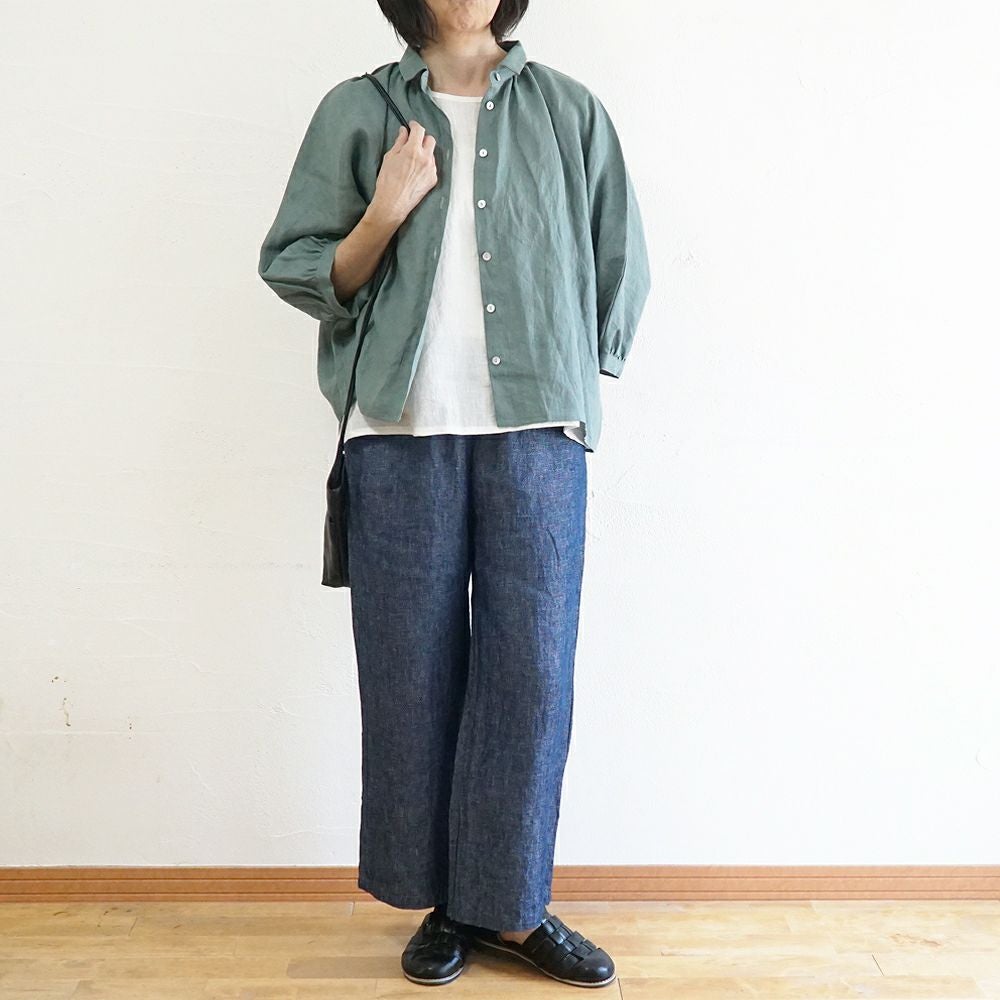 Branch m‘.,ブランチエム,ナチュラル,30代,40代,50代,60代,リネン,ゆったり,ブラウス,リネンブラウス,ドルマンブラウス,ドルマン,ドルマンシルエット,羽織, 