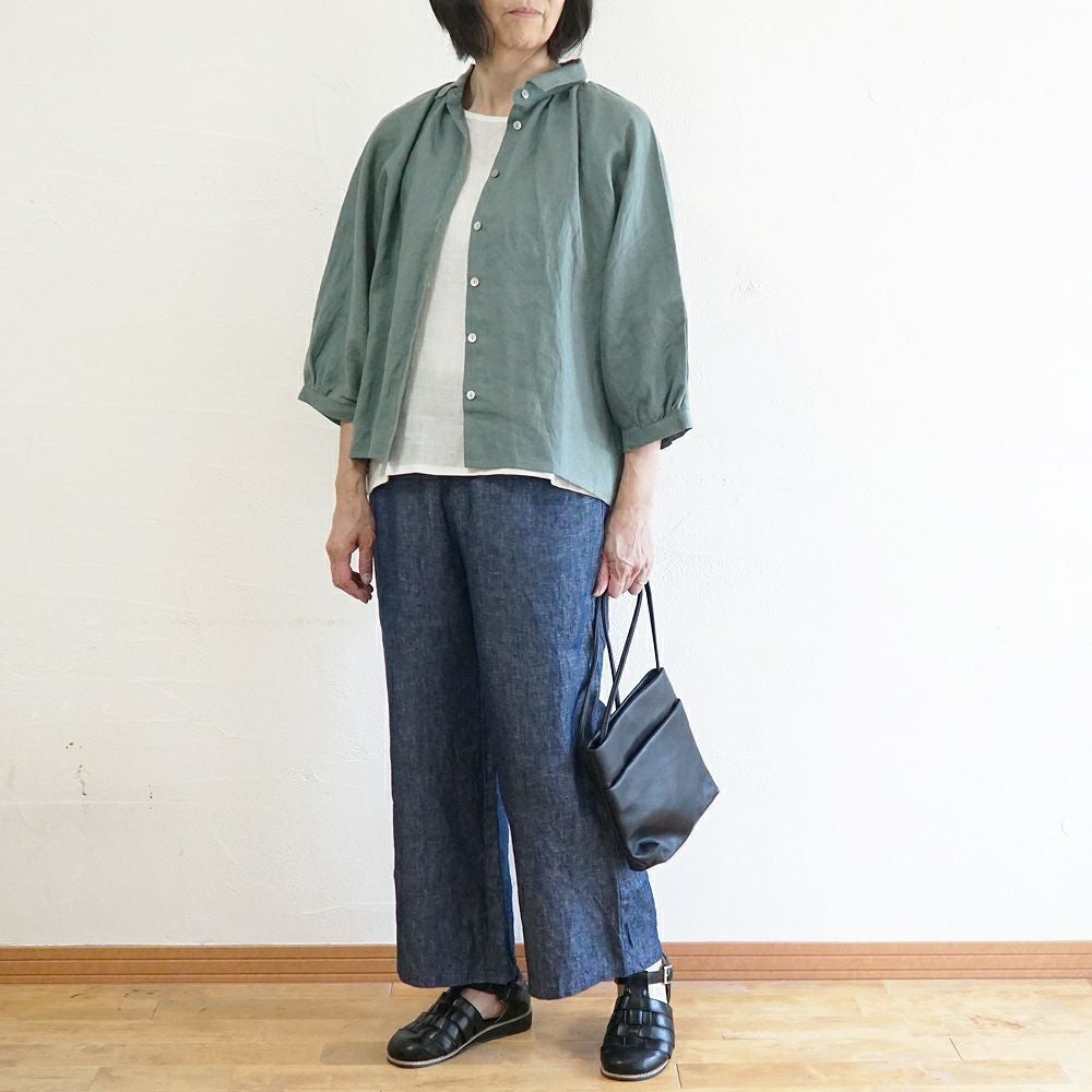 Branch m‘.,ブランチエム,ナチュラル,30代,40代,50代,60代,リネン,ゆったり,ブラウス,リネンブラウス,ドルマンブラウス,ドルマン,ドルマンシルエット,羽織, 