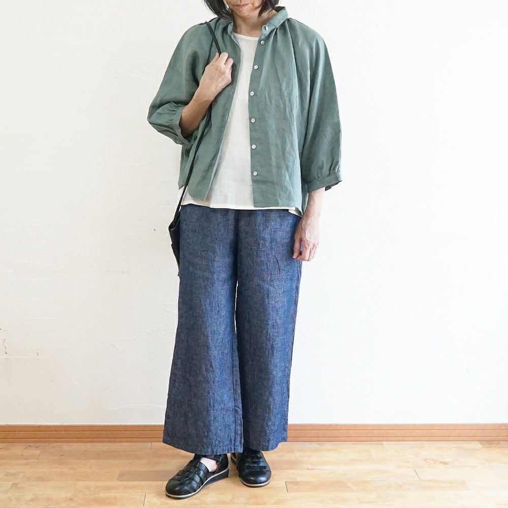 Branch m‘.,ブランチエム,ナチュラル,30代,40代,50代,60代,リネン,ゆったり,ブラウス,リネンブラウス,ドルマンブラウス,ドルマン,ドルマンシルエット,羽織, 