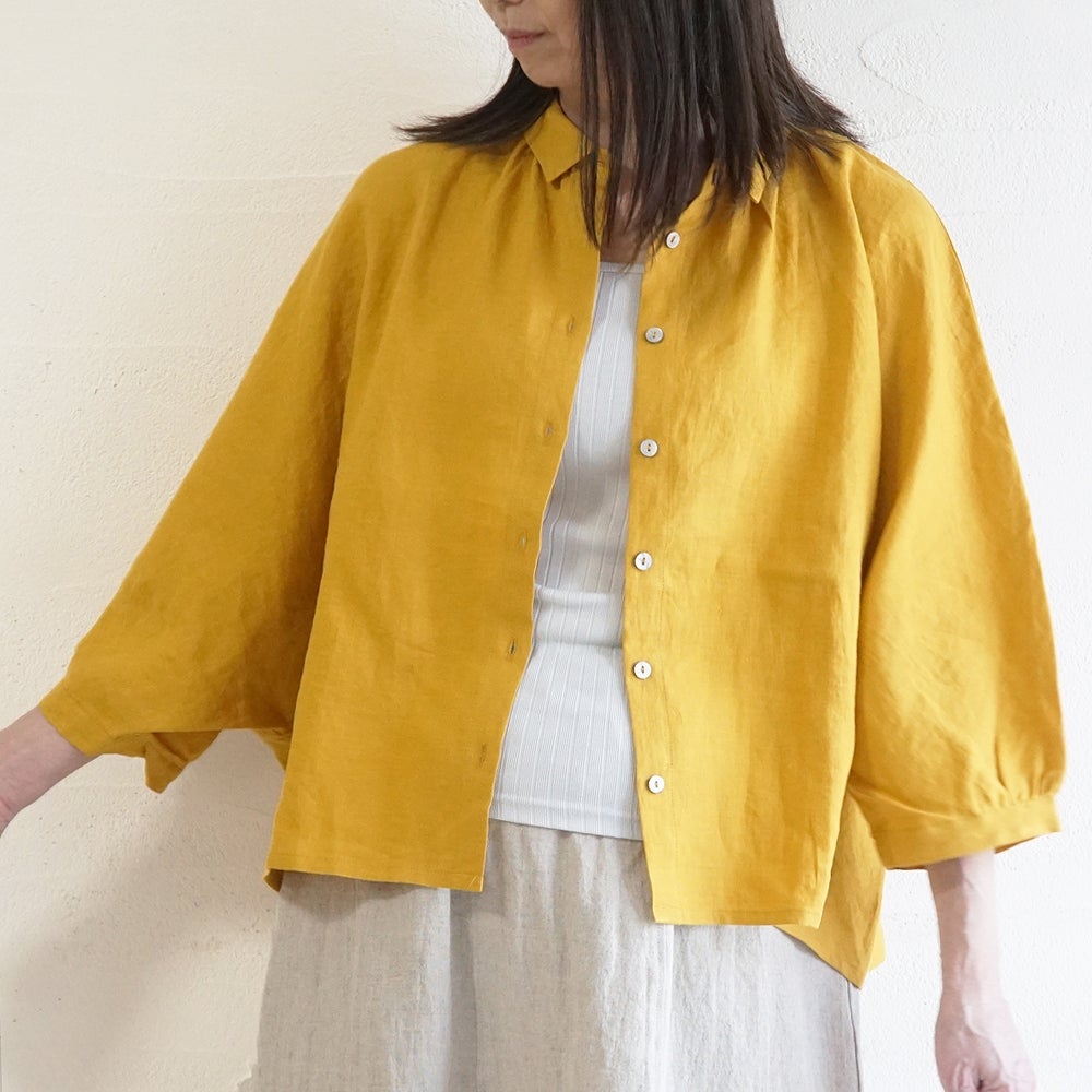 Branch m‘.,ブランチエム,ナチュラル,30代,40代,50代,60代,リネン,ゆったり,ブラウス,リネンブラウス,ドルマンブラウス,ドルマン,ドルマンシルエット,羽織, 