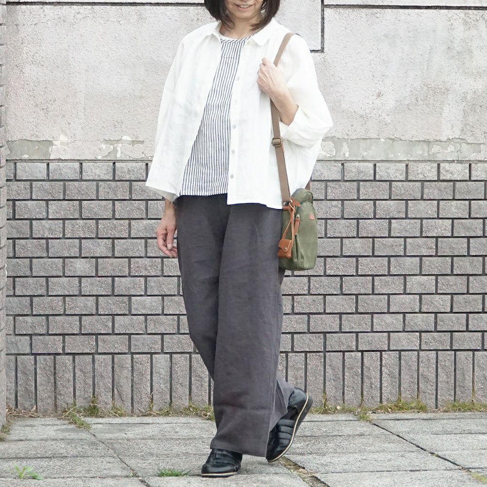 Branch m‘.,ブランチエム,ナチュラル,30代,40代,50代,60代,リネン,ゆったり,ブラウス,リネンブラウス,ドルマンブラウス,ドルマン,ドルマンシルエット,羽織, 