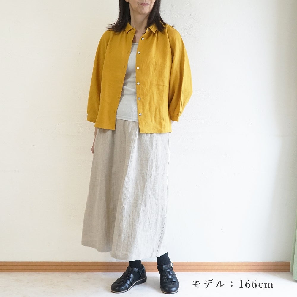 Branch m‘.,ブランチエム,ナチュラル,30代,40代,50代,60代,リネン,ゆったり,ブラウス,リネンブラウス,ドルマンブラウス,ドルマン,ドルマンシルエット,羽織, 