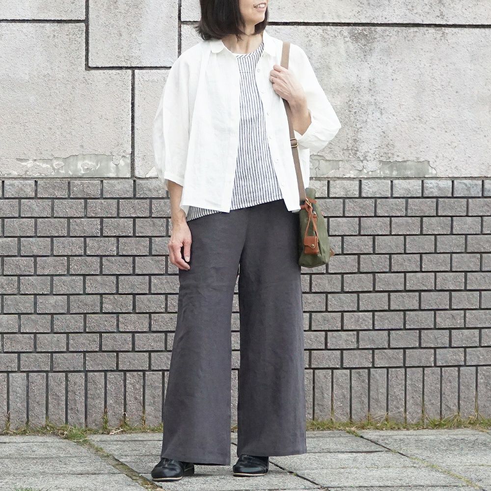 Branch m‘.,ブランチエム,ナチュラル,30代,40代,50代,60代,リネン,ゆったり,ブラウス,リネンブラウス,ドルマンブラウス,ドルマン,ドルマンシルエット,羽織, 