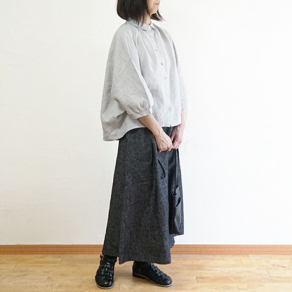 Branch m‘.,ブランチエム,ナチュラル,30代,40代,50代,60代,リネン,ゆったり,ブラウス,リネンブラウス,ドルマンブラウス,ドルマン,ドルマンシルエット,羽織, 