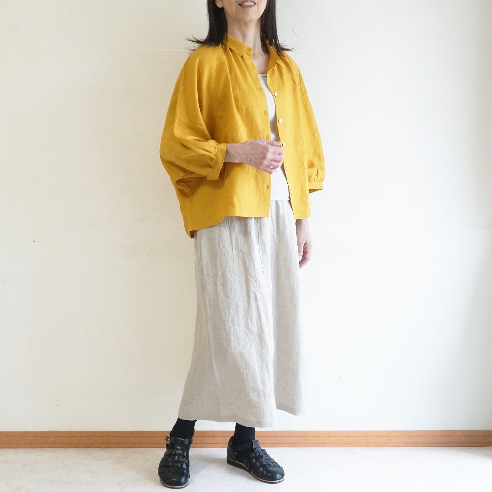Branch m‘.,ブランチエム,ナチュラル,30代,40代,50代,60代,リネン,ゆったり,ブラウス,リネンブラウス,ドルマンブラウス,ドルマン,ドルマンシルエット,羽織, 