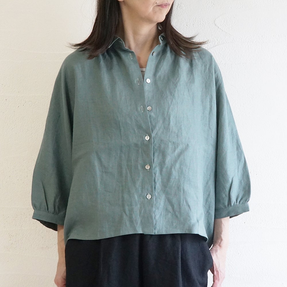 Branch m‘.,ブランチエム,ナチュラル,30代,40代,50代,60代,リネン,ゆったり,ブラウス,リネンブラウス,ドルマンブラウス,ドルマン,ドルマンシルエット,羽織, 