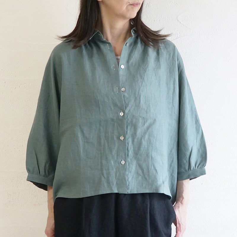 Branch m‘.,ブランチエム,ナチュラル,30代,40代,50代,60代,リネン,ゆったり,ブラウス,リネンブラウス,ドルマンブラウス,ドルマン,ドルマンシルエット,羽織, 