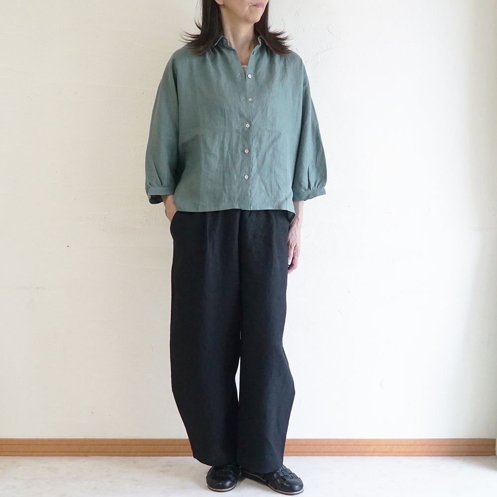 Branch m‘.,ブランチエム,ナチュラル,30代,40代,50代,60代,リネン,ゆったり,ブラウス,リネンブラウス,ドルマンブラウス,ドルマン,ドルマンシルエット,羽織, 