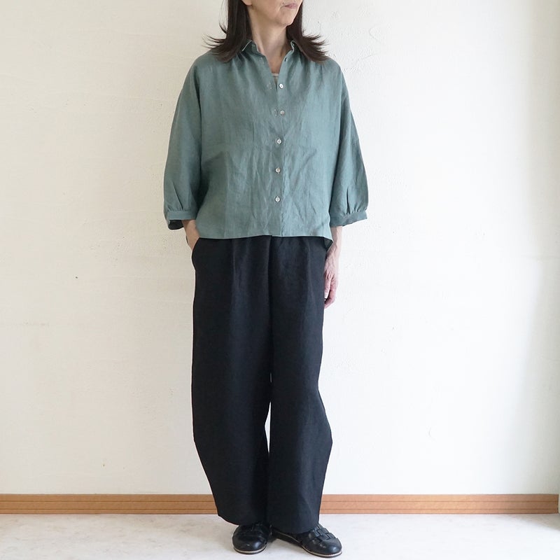 Branch m‘.,ブランチエム,ナチュラル,30代,40代,50代,60代,リネン,ゆったり,ブラウス,リネンブラウス,ドルマンブラウス,ドルマン,ドルマンシルエット,羽織, 