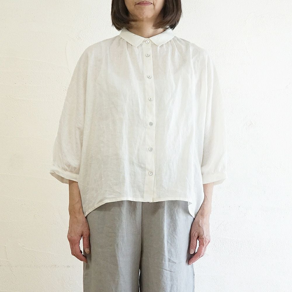 Branch m‘.,ブランチエム,ナチュラル,30代,40代,50代,60代,リネン,ゆったり,ブラウス,リネンブラウス,ドルマンブラウス,ドルマン,ドルマンシルエット,羽織, 