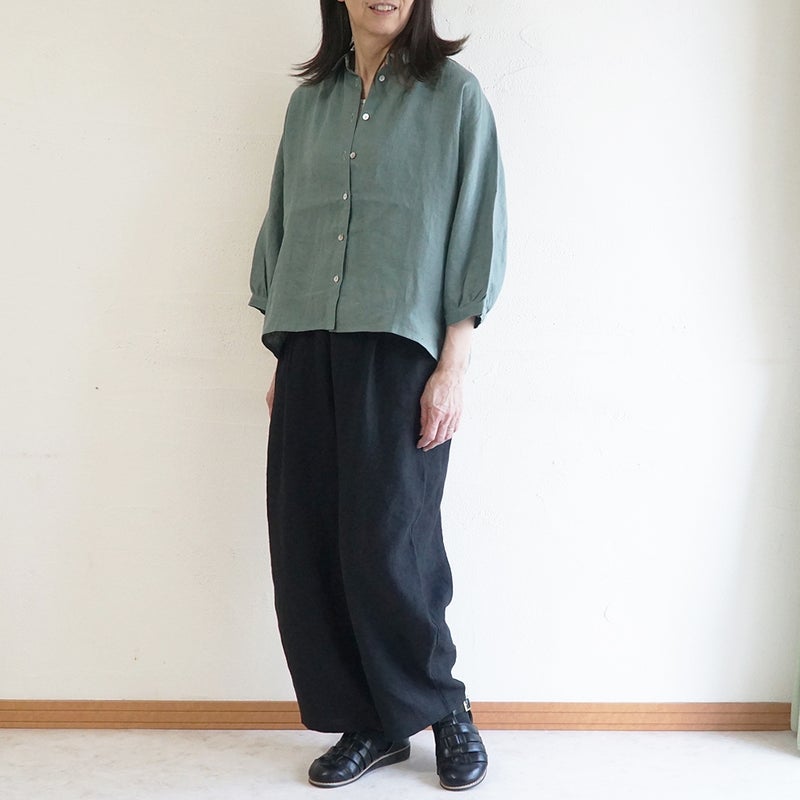 Branch m‘.,ブランチエム,ナチュラル,30代,40代,50代,60代,リネン,ゆったり,ブラウス,リネンブラウス,ドルマンブラウス,ドルマン,ドルマンシルエット,羽織, 