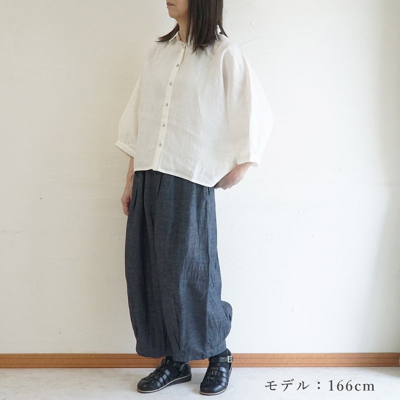 Branch m‘.,ブランチエム,ナチュラル,30代,40代,50代,60代,リネン,ゆったり,ブラウス,リネンブラウス,ドルマンブラウス,ドルマン,ドルマンシルエット,羽織, 