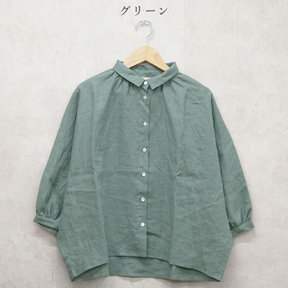 Branch m‘.,ブランチエム,ナチュラル,30代,40代,50代,60代,リネン,ゆったり,ブラウス,リネンブラウス,ドルマンブラウス,ドルマン,ドルマンシルエット,羽織, 