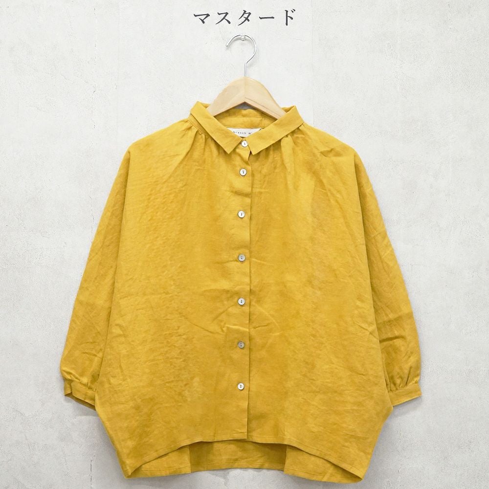 Branch m‘.,ブランチエム,ナチュラル,30代,40代,50代,60代,リネン,ゆったり,ブラウス,リネンブラウス,ドルマンブラウス,ドルマン,ドルマンシルエット,羽織, 