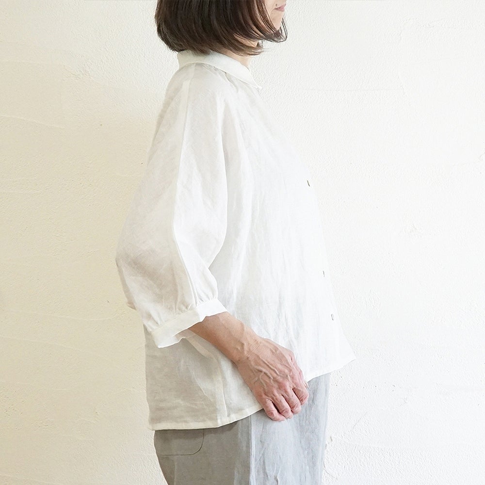 Branch m‘.,ブランチエム,ナチュラル,30代,40代,50代,60代,リネン,ゆったり,ブラウス,リネンブラウス,ドルマンブラウス,ドルマン,ドルマンシルエット,羽織, 