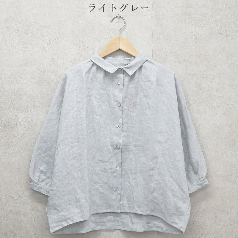 Branch m‘.,ブランチエム,ナチュラル,30代,40代,50代,60代,リネン,ゆったり,ブラウス,リネンブラウス,ドルマンブラウス,ドルマン,ドルマンシルエット,羽織, 