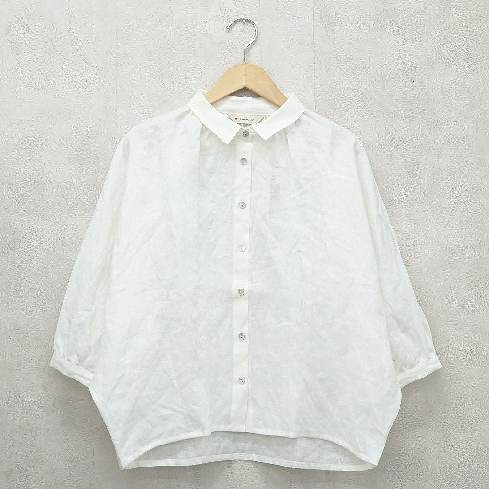 Branch m‘.,ブランチエム,ナチュラル,30代,40代,50代,60代,リネン,ゆったり,ブラウス,リネンブラウス,ドルマンブラウス,ドルマン,ドルマンシルエット,羽織, 
