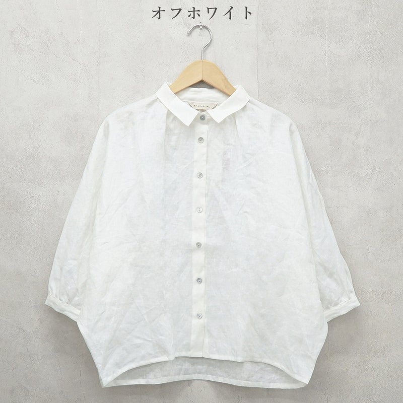 Branch m‘.,ブランチエム,ナチュラル,30代,40代,50代,60代,リネン,ゆったり,ブラウス,リネンブラウス,ドルマンブラウス,ドルマン,ドルマンシルエット,羽織, 