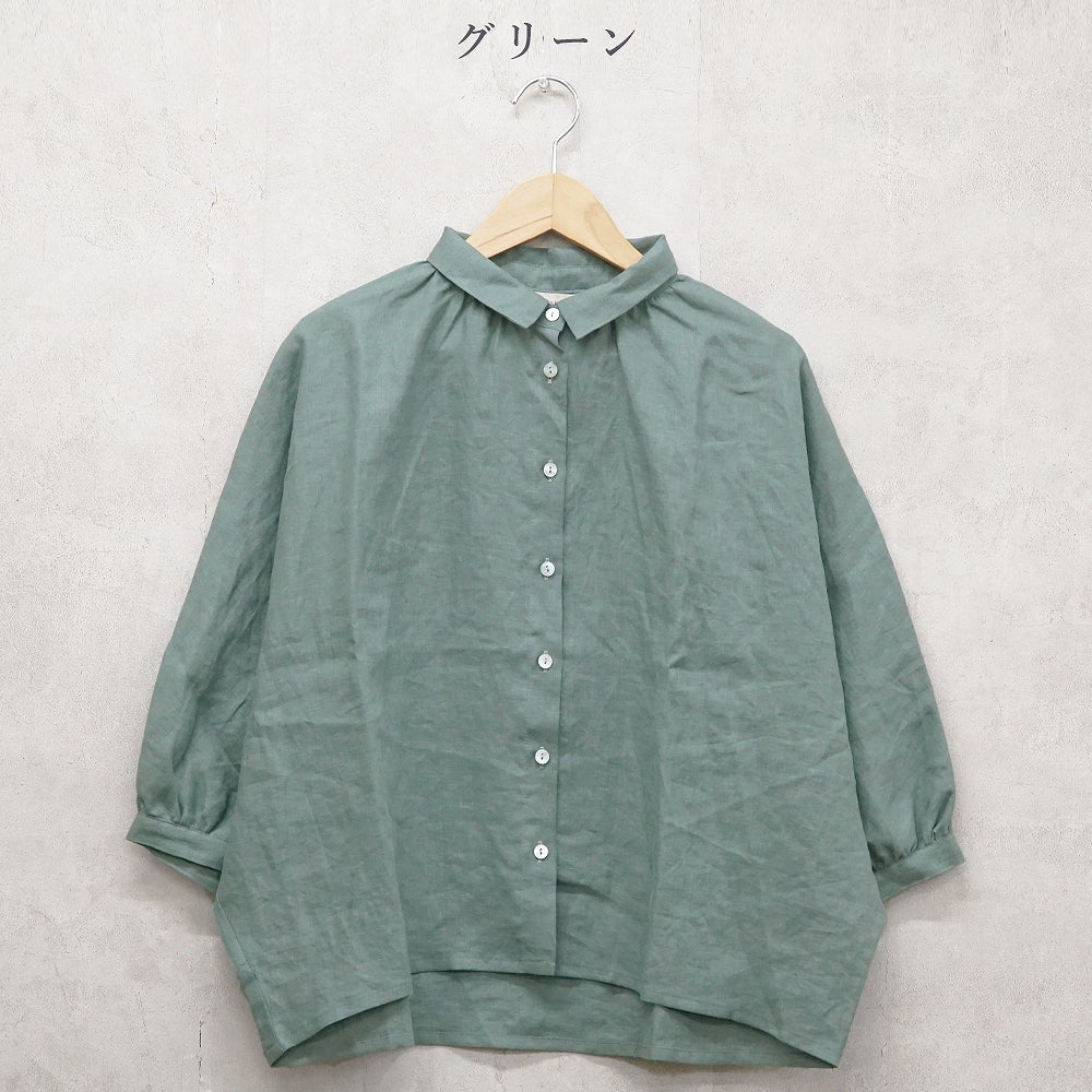 Branch m‘.,ブランチエム,ナチュラル,30代,40代,50代,60代,リネン,ゆったり,ブラウス,リネンブラウス,ドルマンブラウス,ドルマン,ドルマンシルエット,羽織, 