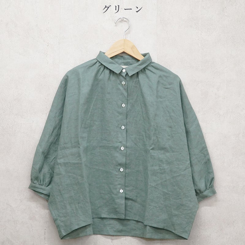 Branch m‘.,ブランチエム,ナチュラル,30代,40代,50代,60代,リネン,ゆったり,ブラウス,リネンブラウス,ドルマンブラウス,ドルマン,ドルマンシルエット,羽織, 