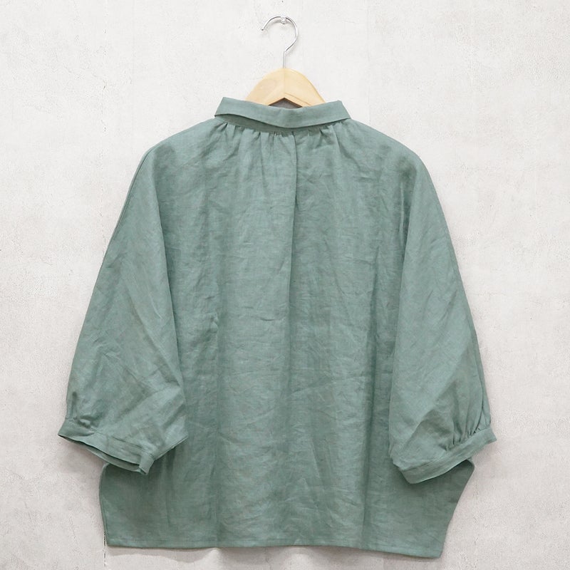 Branch m‘.,ブランチエム,ナチュラル,30代,40代,50代,60代,リネン,ゆったり,ブラウス,リネンブラウス,ドルマンブラウス,ドルマン,ドルマンシルエット,羽織, 