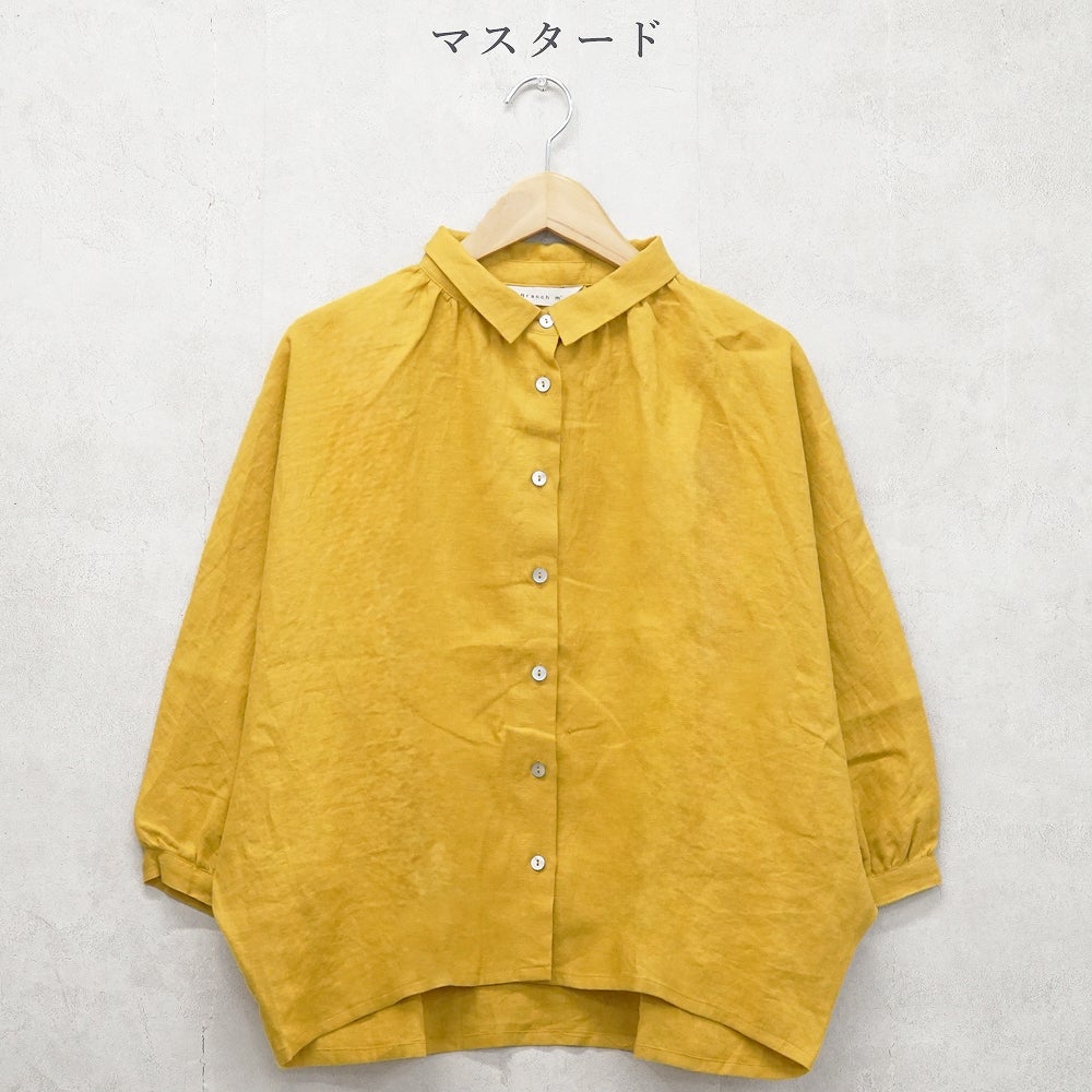 Branch m‘.,ブランチエム,ナチュラル,30代,40代,50代,60代,リネン,ゆったり,ブラウス,リネンブラウス,ドルマンブラウス,ドルマン,ドルマンシルエット,羽織, 